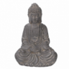 Buddha resina grigio cm27x20h39