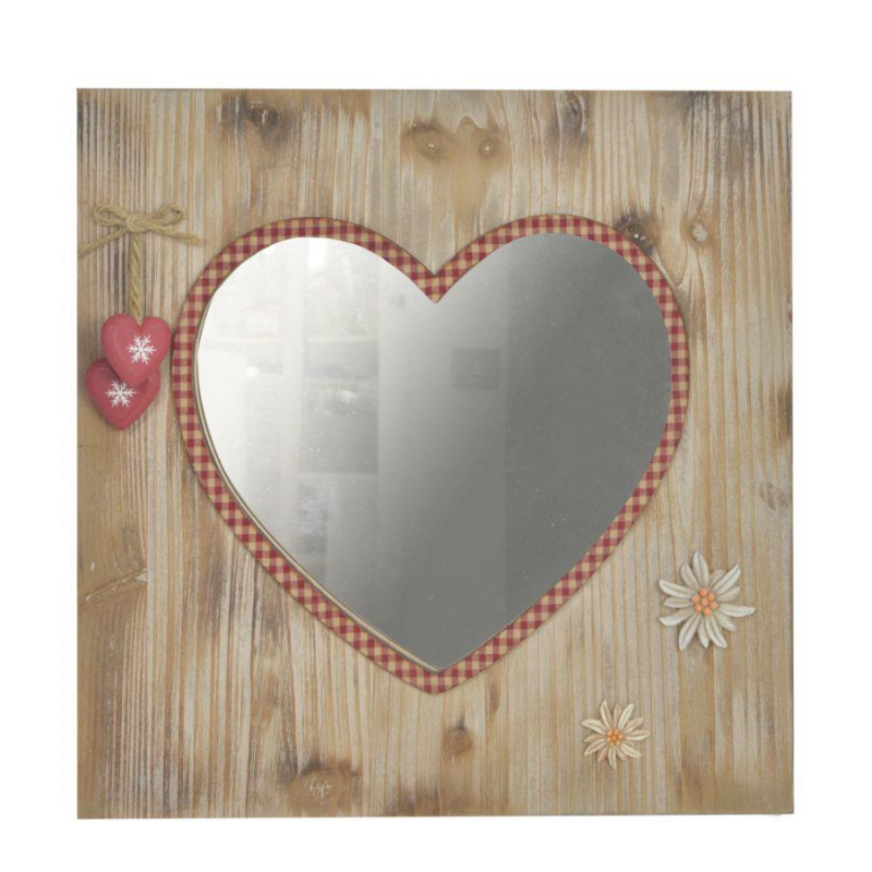 Specchio tirolo cuore cm35x35x2