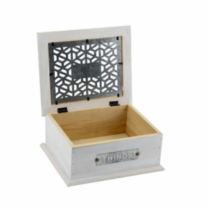 Zoom Scatola legno elettra rettangolare cm 24x20h10