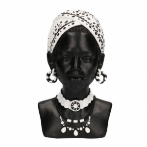Zoom Statua resina busto donna africana cm 18x20h30