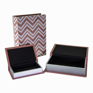 Zoom Scatola libro ecopelle 1-3 marroncino cm 26x35h8