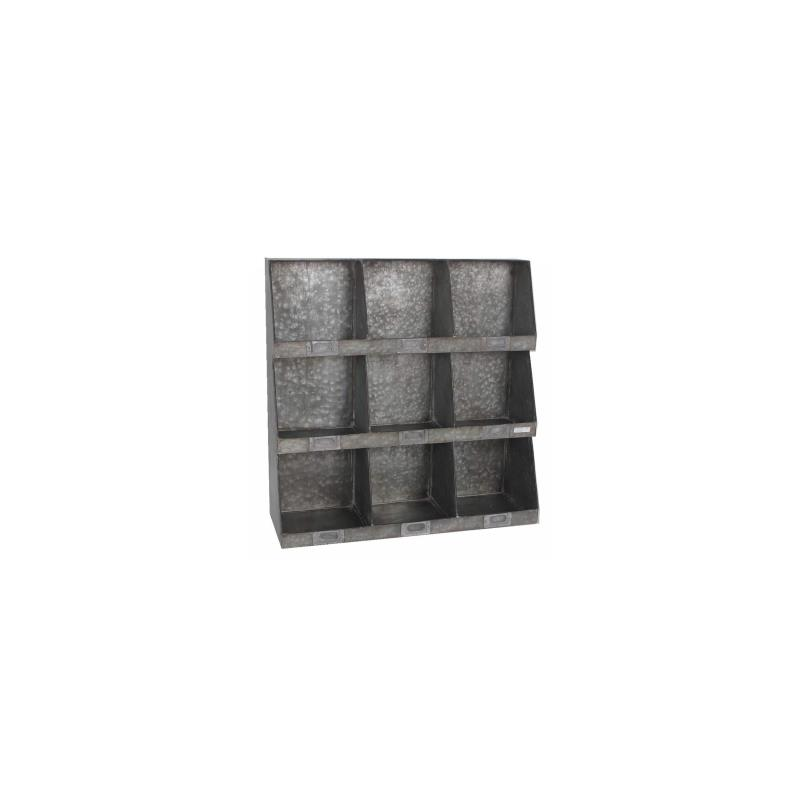 Portatutto metallo 9 posti cm61x21h61,5