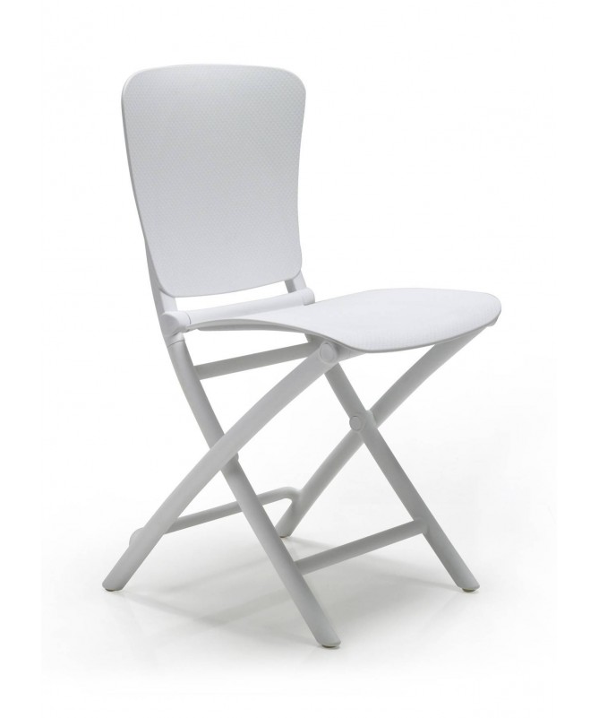 SET 4 SEDIE PIEGHEVOLI ZAC CLASSIC IN POLIPROPILENE BIANCO MADE IN ITALY