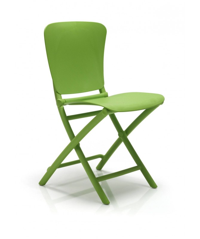 SET 4 SEDIE PIEGHEVOLI mod. ZAC CLASSIC IN POLIPROPILENE LIME MADE IN ITALY