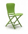 SET 4 SEDIE PIEGHEVOLI mod. ZAC CLASSIC IN POLIPROPILENE LIME MADE IN ITALY