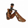 Statua resina donna africana cm19x9,5h16