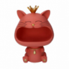 Gatto resina svuotatasche rosa cm12x18h25