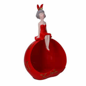 Zoom Donna resina svuotatasche rosso cm20x15h32