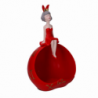 Donna resina svuotatasche rosso cm20x15h32