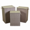 Cestone poliestere tortora foderato 1-3rettangolare cm40x30x55