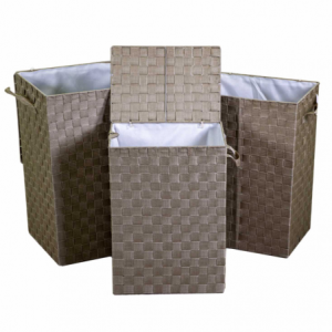 Zoom Cestone poliestere tortora foderato 1-3rettangolare cm 40x30x55