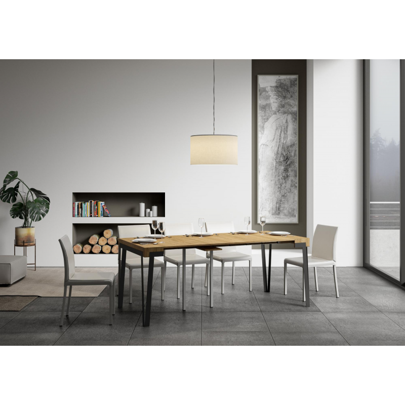 Consolle allungabile 90x40/196 cm Rio Small telaio Antracite