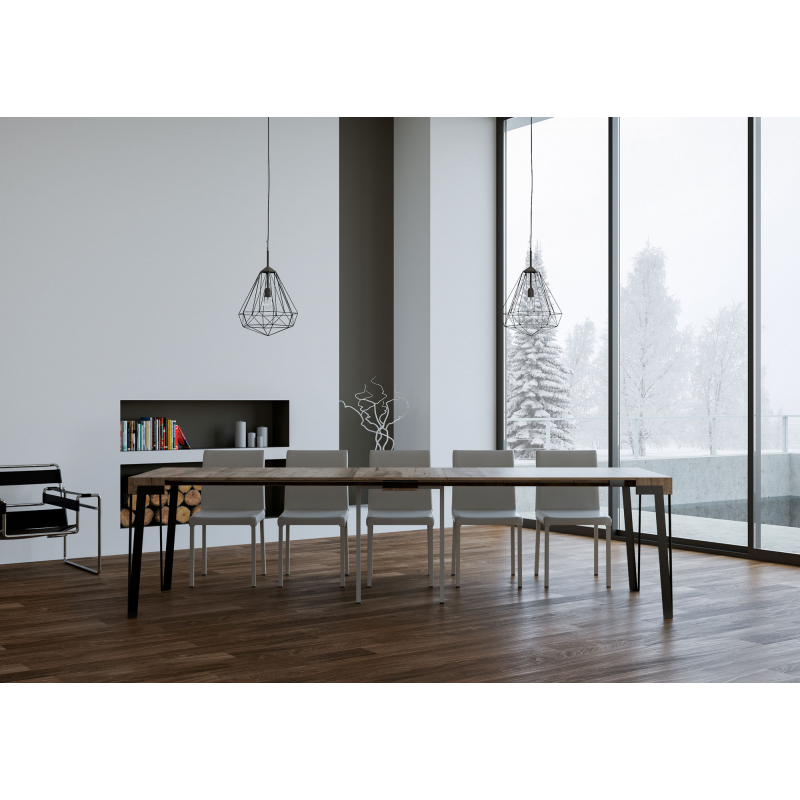 Consolle allungabile 90x40/300 cm Rio telaio Antracite