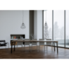Consolle allungabile 90x40/300 cm Rio telaio Antracite