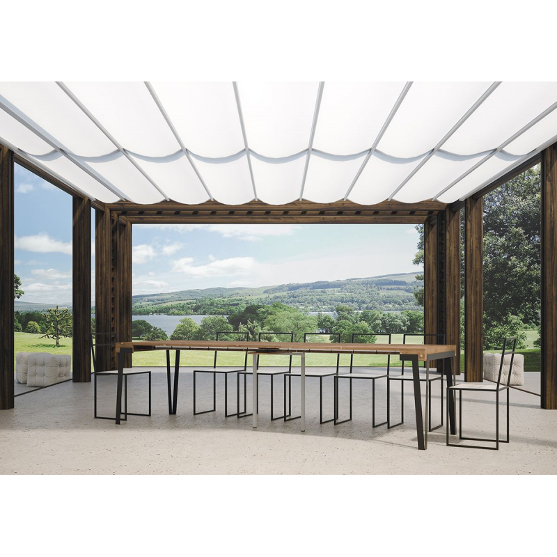 Consolle allungabile 90x40/290 cm Rio telaio Antracite