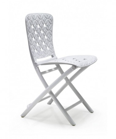 SET 4 SEDIE PIEGHEVOLI ZAC SPRING IN POLIPROPILENE BIANCO MADE IN ITALY