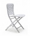 SET 4 SEDIE PIEGHEVOLI ZAC SPRING IN POLIPROPILENE BIANCO MADE IN ITALY