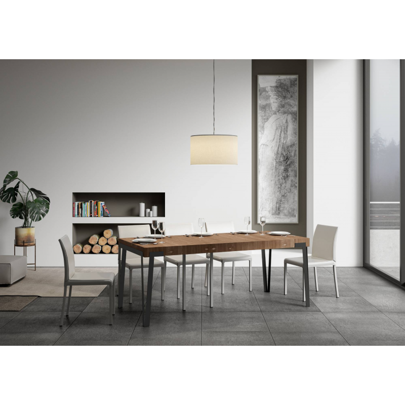 Consolle allungabile 90x40/290 cm Rio Premium telaio Antracite
