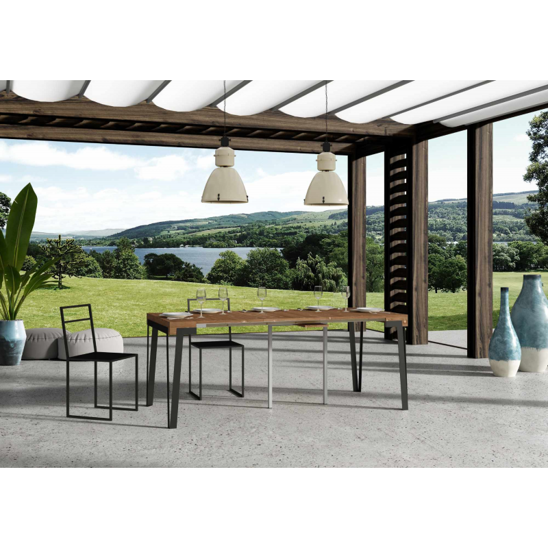Consolle allungabile 90x40/190 cm Rio Small telaio Ruggine