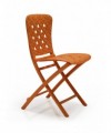 SET 4 SEDIE PIEGHEVOLI ZAC SPRING IN POLIPROPILENE ARANCIO MADE IN ITALY