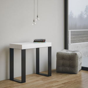 Zoom Consolle allungabile 90x40/196 cm Tecno Small telaio Antracite
