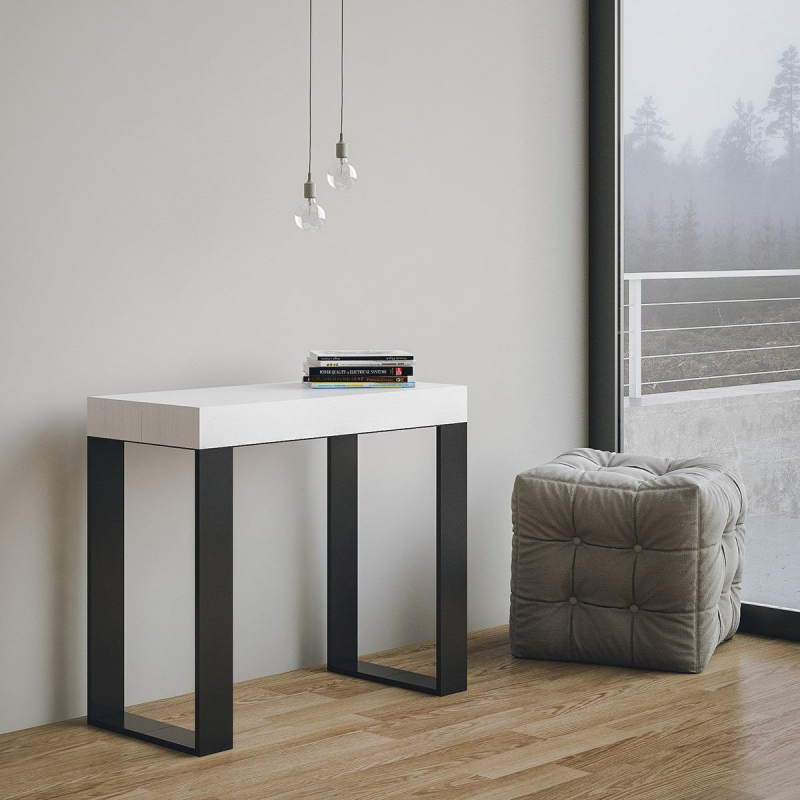 Consolle allungabile 90x40/196 cm Tecno Small telaio Antracite