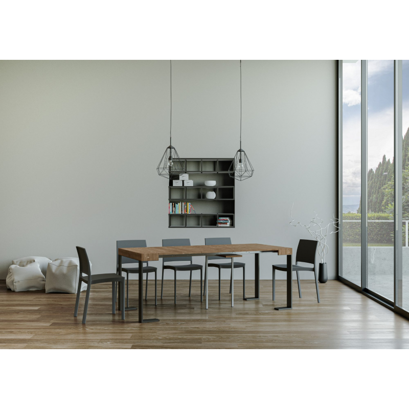 Consolle allungabile 90x40/190 cm Tecno Small telaio Antracite