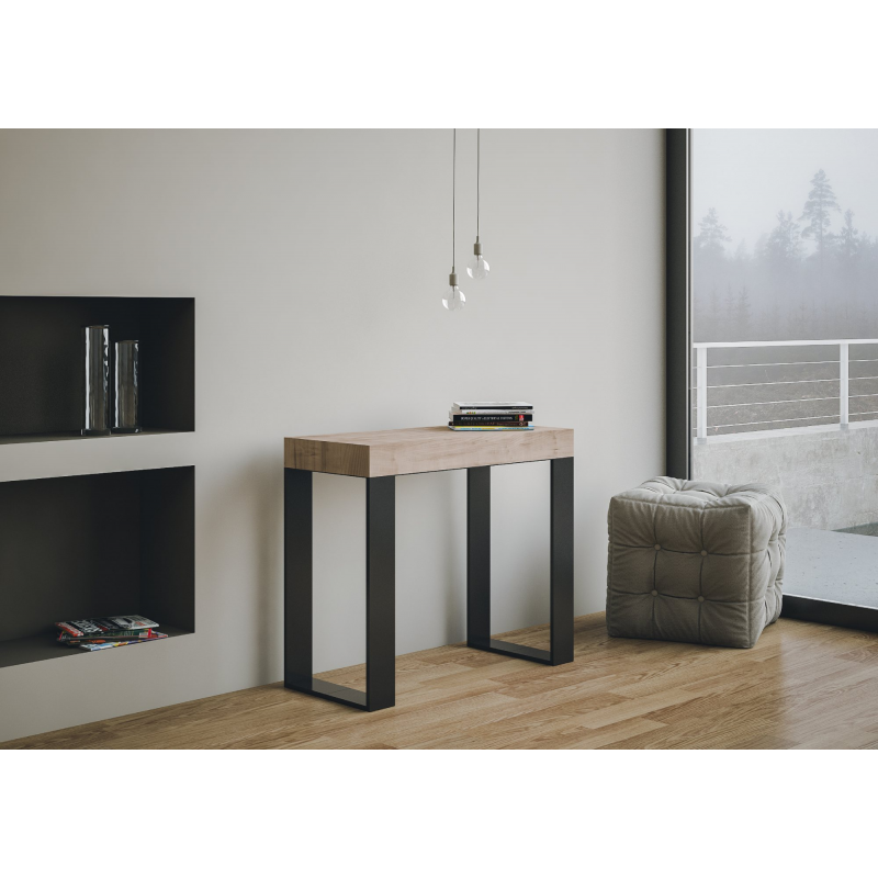 Consolle allungabile 90x40/196 cm Tecno Small Premium telaio Antracite