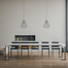 Consolle allungabile 90x40/300 cm Tecno telaio Antracite