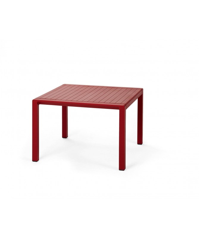 TAVOLINO ARIA 60 IN POLIPROPILENE ROSSO, SMONTABILE MADE IN ITALY