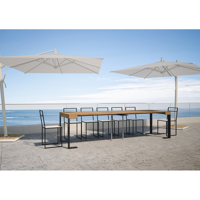 Consolle allungabile 90x40/290 cm Tecno telaio Antracite