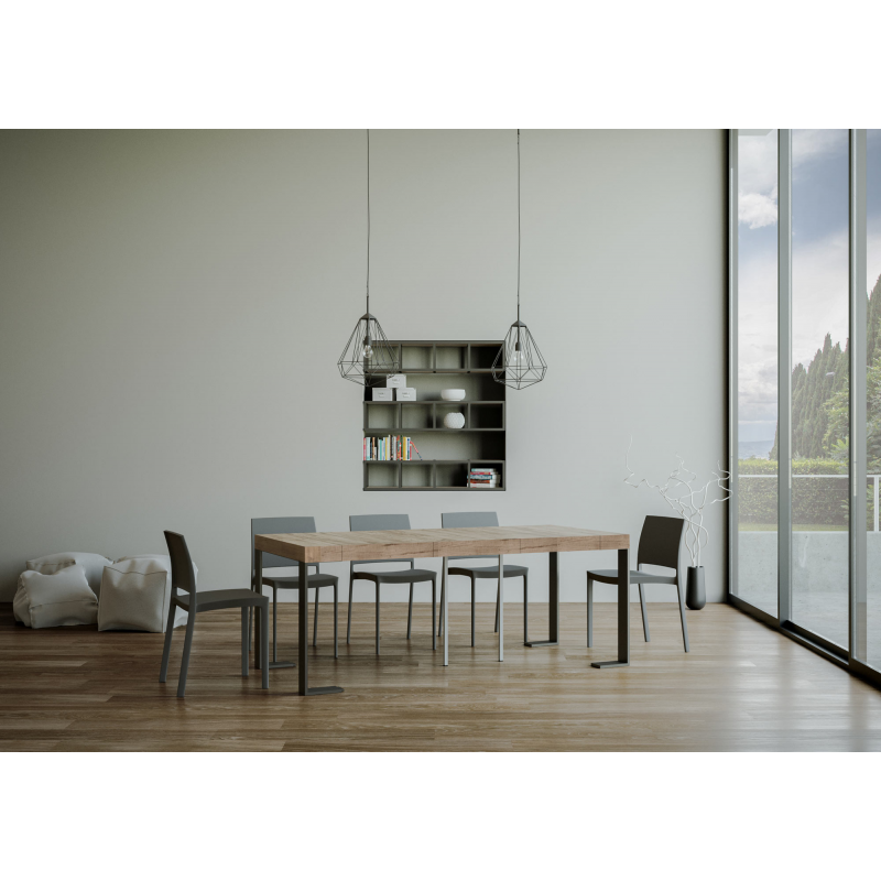 Consolle allungabile 90x40/300 cm Tecno Premium telaio Antracite