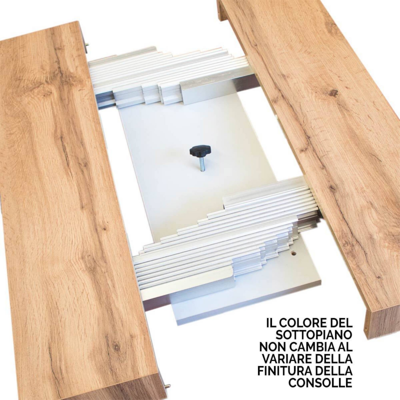 Consolle allungabile 90x40/300 cm Tecno telaio Bianco