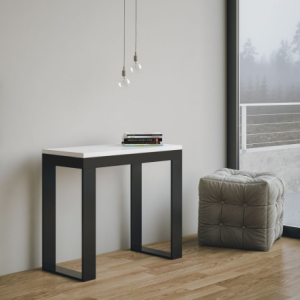 Zoom Consolle allungabile 90x40/196 cm Tecno Small Evolution telaio Antracite