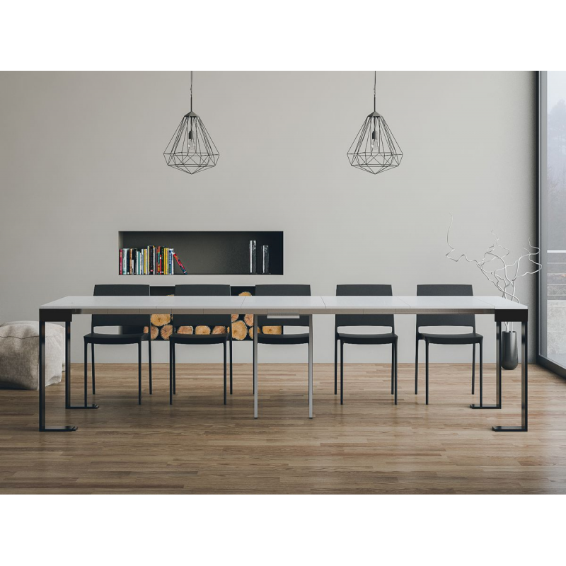 Consolle allungabile 90x40/300 cm Tecno Evolution telaio Antracite