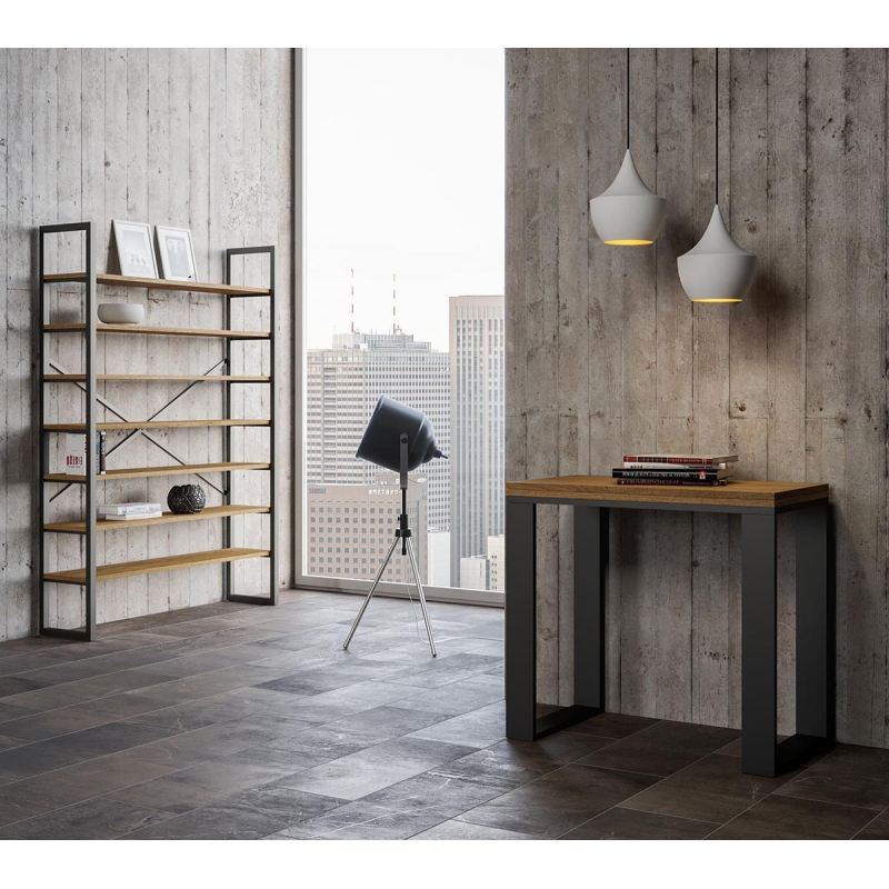 Consolle apribile 90x45/90 cm Tecno Libra telaio Antracite