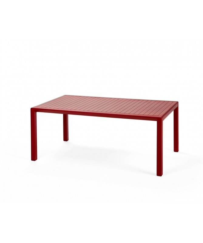 TAVOLINO ARIA 100 IN POLIPROPILENE ROSSO, SMONTABILE MADE IN ITALY