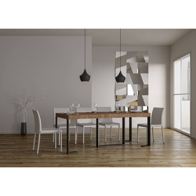 Consolle allungabile 90x40/190 cm Futura Small telaio Antracite