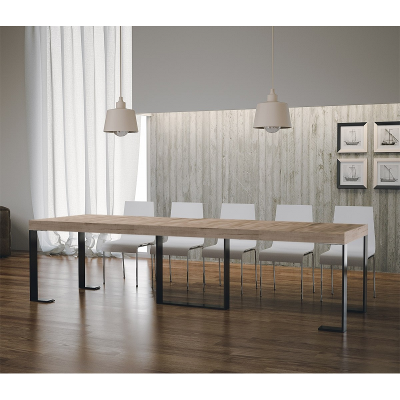Consolle allungabile 90x40/300 cm Futura Premium telaio Antracite