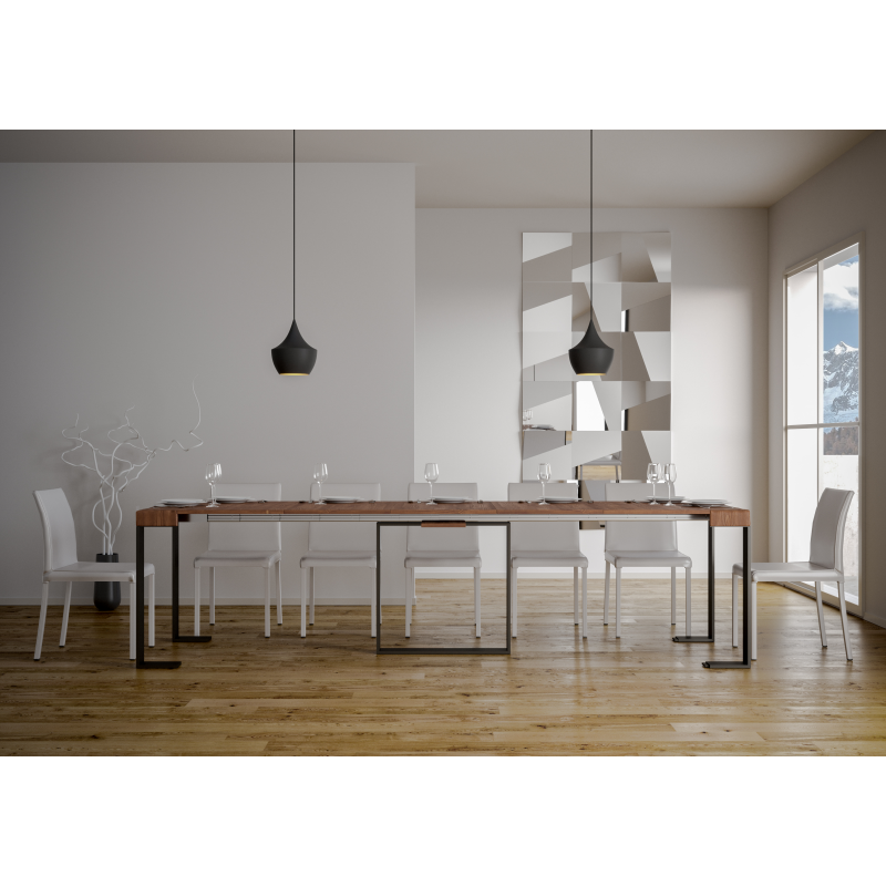 Consolle allungabile 90x40/290 cm Futura telaio Antracite