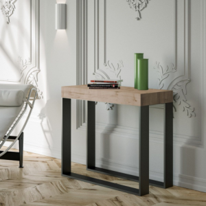 Zoom Consolle allungabile 90x40/196 cm Elettra Small Premium telaio Antracite