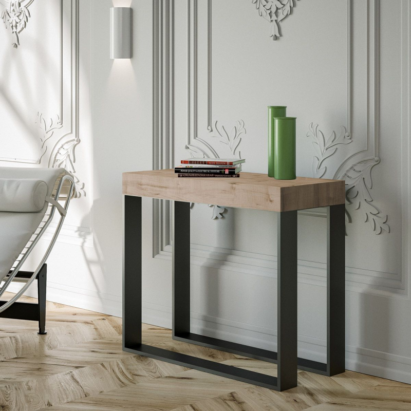 Consolle allungabile 90x40/300 cm Elettra Premium telaio Antracite