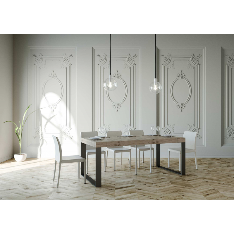 Consolle allungabile 90x40/300 cm Elettra Premium telaio Antracite