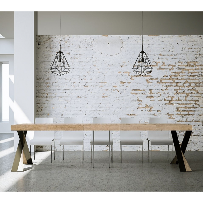Consolle allungabile 90x40/300 cm Diago Premium telaio Antracite