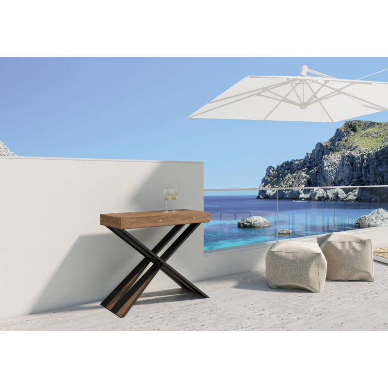 Consolle allungabile 90x40/290 cm Diago Premium telaio Antracite