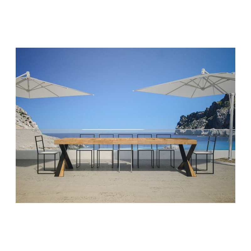 Consolle allungabile 90x40/290 cm Diago Premium telaio Antracite