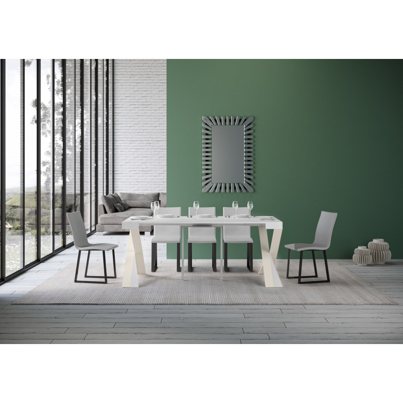 Consolle allungabile 90x40/196 cm Diago Small telaio Bianco