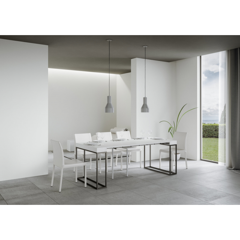 Consolle allungabile 90x40/196 cm Epoca Small telaio Antracite