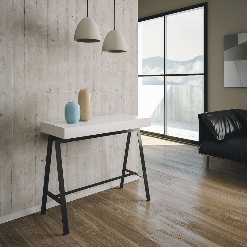 Consolle allungabile 90x40/196 cm Banco Small telaio Antracite