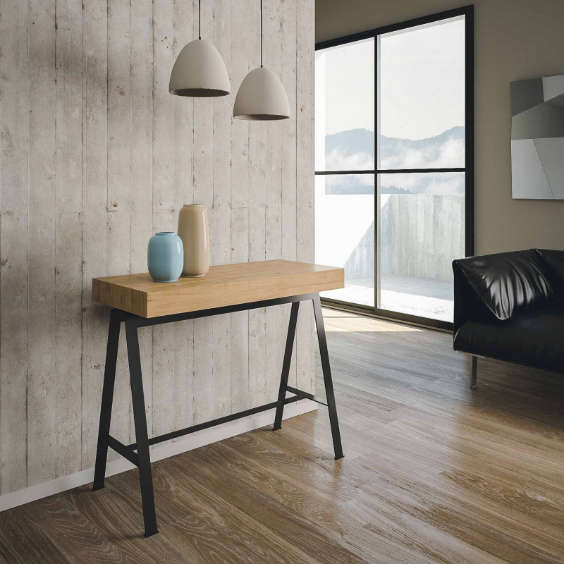 Consolle allungabile 90x40/196 cm Banco Small Premium telaio Antracite